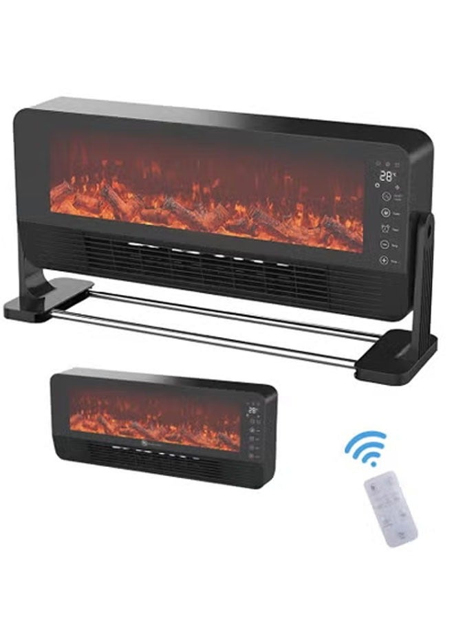 ماركة غير محددة مدفأة ديكور كهربائية 2000 واط مستويين للحرارة تحكم مزدوج باللمس او الريموت، دفاية كهربائية بشاشة LED صغيرة تعرض درجة الحرارة،حماية من الحرارة الزائدة و مؤقت 12 ساعه - Image 2